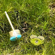 Load image into Gallery viewer, Earrings, Sterling Silver, Turquoise, Native American, Rowena Laweka
