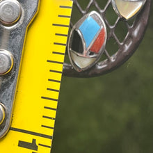 Load image into Gallery viewer, Earrings, Sterling Silver, Turquoise/Onyx/Carnelian, Native American, Thurza Leekya
