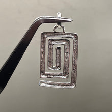 Load image into Gallery viewer, Pendant, Sterling Silver, Square Concentric Circle
