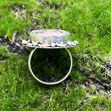 Load image into Gallery viewer, Ring, Sterling Silver, Ocean Jasper Oval, Size 6 3/4
