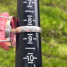 Load image into Gallery viewer, Ring, Sterling Silver, Pink Dyed Agate Round, Size 8 1/2
