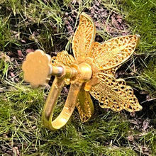 Load image into Gallery viewer, Earrings, Gold over Sterling Silver, Screw Back, Filigree Orchid
