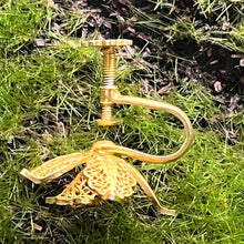 Load image into Gallery viewer, Earrings, Gold over Sterling Silver, Screw Back, Filigree Orchid
