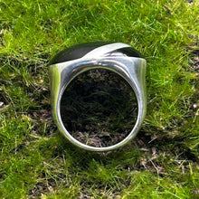 Load image into Gallery viewer, Ring, Sterling Silver, Angelique de Paris, Blue Resin Heart, Size 7
