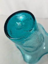 Load image into Gallery viewer, Vase, Aqua Green Crackle Handblown, Bischoff
