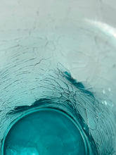 Load image into Gallery viewer, Vase, Aqua Green Crackle Handblown, Bischoff
