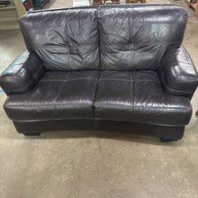 Load image into Gallery viewer, Espresso Leather Loveseat
