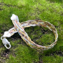 Load image into Gallery viewer, Bracelet, Sterling Silver with Vermeil, Woven flat six strand, 8 inch
