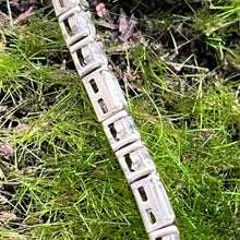 Load image into Gallery viewer, Bracelet, Sterling Silver, Tennis Style with baguettes and round CZ, 8 inch
