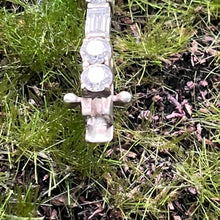 Load image into Gallery viewer, Bracelet, Sterling Silver, Tennis Style with baguettes and round CZ, 8 inch
