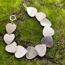Load image into Gallery viewer, Bracelet, Sterling Silver, Heart Links, 7 inch
