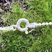 Load image into Gallery viewer, Necklace with Pendant, Sterling Silver, Mini Ball Chain with Dog Tag Style Pendant, 17 1/2 inches
