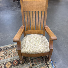 Load image into Gallery viewer, Tiger Oak Upholstered Rocking Chair
