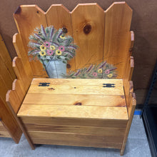 Load image into Gallery viewer, Pine Storage Benches With Painted Scene
