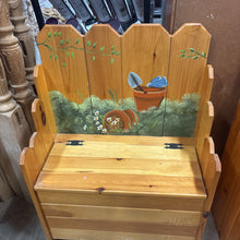 Load image into Gallery viewer, Pine Storage Benches With Painted Scene

