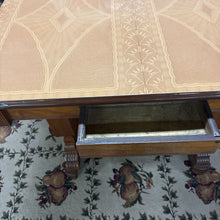 Load image into Gallery viewer, Antique Eastlake Parlor Table, Enamel Metal Top
