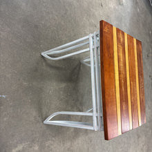 Load image into Gallery viewer, Outdoor Iron End Table With Custom Wood Top
