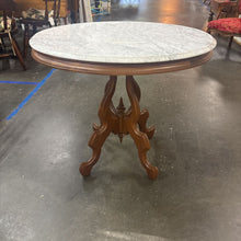 Load image into Gallery viewer, Mahogany Parlor Table With Marble Top
