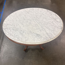 Load image into Gallery viewer, Mahogany Parlor Table With Marble Top
