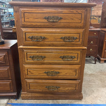 Load image into Gallery viewer, 1970s Oak Tall Boy Dresser
