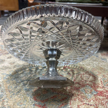 Load image into Gallery viewer, Telaflora Cake Plate W/ Silver Plated Pedestal
