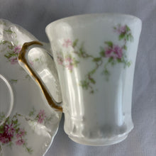 Load image into Gallery viewer, Demitasse Cup and Saucer, Theodore Haviland Limoges, Pink Asters
