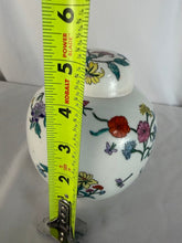Load image into Gallery viewer, Ginger Jar, Hand Painted Chinese Porcelain, White with Flowers, Decoration Only
