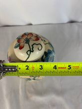 Load image into Gallery viewer, Ginger Jar, Hand Painted Chinese Porcelain, Cream with Flowers, Decoration Only
