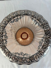 Load image into Gallery viewer, Amazing Compote Bowl, Pink Glass, Heisey, Silver Overlay
