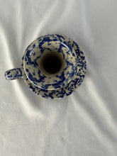 Load image into Gallery viewer, Candle Holder, Sampson Westminster Mass, Blue Spongeware Pottery
