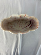 Load image into Gallery viewer, Beautiful Akro Agate Planter, Cream and Red Slag Glass
