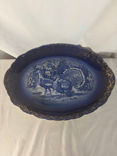 Load image into Gallery viewer, Platter, Antique Flow Blue, Marked France, Turkeys
