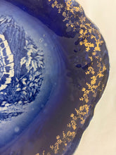 Load image into Gallery viewer, Platter, Antique Flow Blue, Marked France, Turkeys
