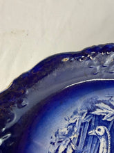 Load image into Gallery viewer, Platter, Antique Flow Blue, Marked France, Turkeys
