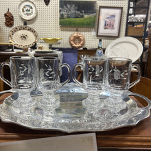Load image into Gallery viewer, Vintage Princess House Heritage Etched Irish Coffee Mugs - set of 4
