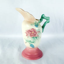 Load image into Gallery viewer, Vintage Hull Pottery Woodland 3 Pattern Ewer Pitcher Vase
