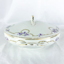 Load image into Gallery viewer, Vintage Karsbad Austrian Empire Floral Patterned Covered Dish
