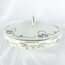 Load image into Gallery viewer, Vintage Karsbad Austrian Empire Floral Patterned Covered Dish
