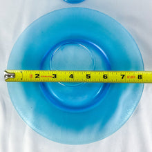 Load image into Gallery viewer, Vintage Fenton Celeste Blue Stretch Sherbet Cup and Cake Plate Set
