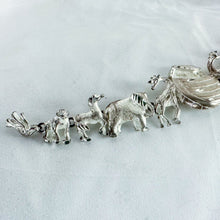Load image into Gallery viewer, Vintage Sterling Silver Noah&#39;s Ark Bracelet, 6.5 inches
