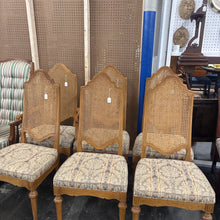 Load image into Gallery viewer, Cane Back Chair With Upholstered Seat
