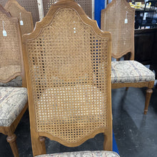 Load image into Gallery viewer, Cane Back Chair With Upholstered Seat
