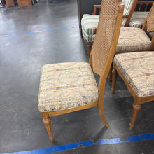 Load image into Gallery viewer, Cane Back Chair With Upholstered Seat
