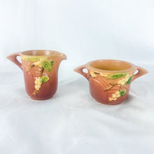 Load image into Gallery viewer, Vintage Roseville Snowberry Creamer &amp; Sugar Set
