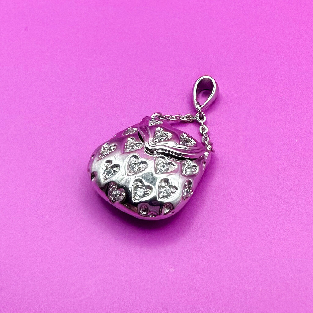 Vintage Sterling Silver Moveable Flap Purse Charm