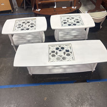 Load image into Gallery viewer, Dixie Belle Silk White 1950's Turner Coffee Table &amp; 2 Side Tables
