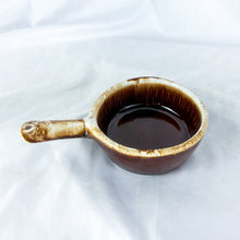 Load image into Gallery viewer, Vintage McCoy #874 Brown Drip Glaze Mini Skillet Serving Bowl
