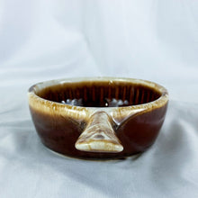 Load image into Gallery viewer, Vintage McCoy #874 Brown Drip Glaze Mini Skillet Serving Bowl
