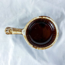 Load image into Gallery viewer, Vintage McCoy #874 Brown Drip Glaze Mini Skillet Serving Bowl
