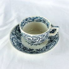 Load image into Gallery viewer, Antique 1883 WH Grindley &amp; Tunstall Ideal in Blue Teacup &amp; Saucer
